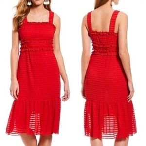 Gianni Bini Ruffle Midi Dress NWT